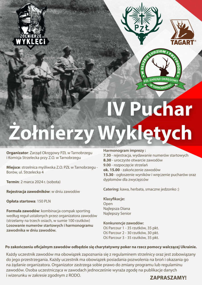 IV Puchar Żołnierzy Wyklętych – Tarnobrzeg 02.03.2024r.